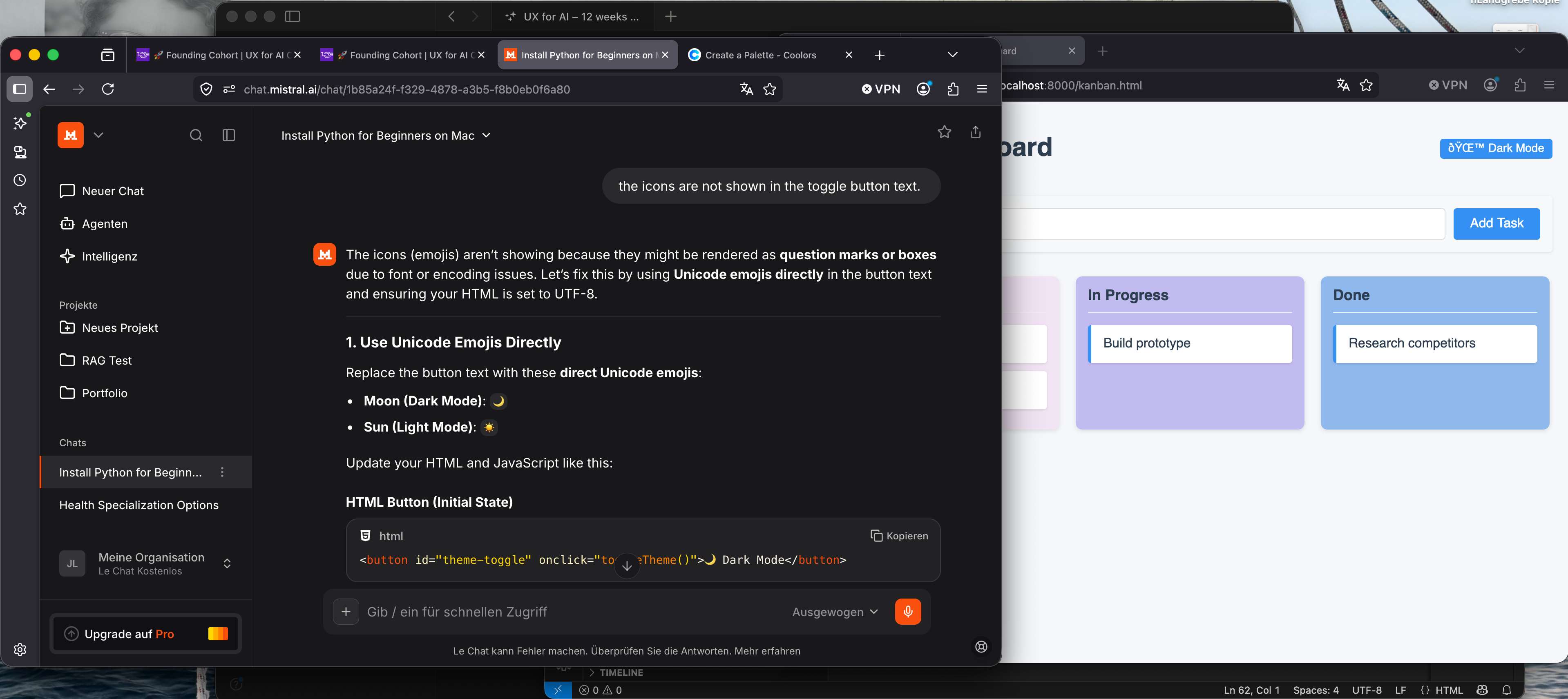 Dark mode toggle